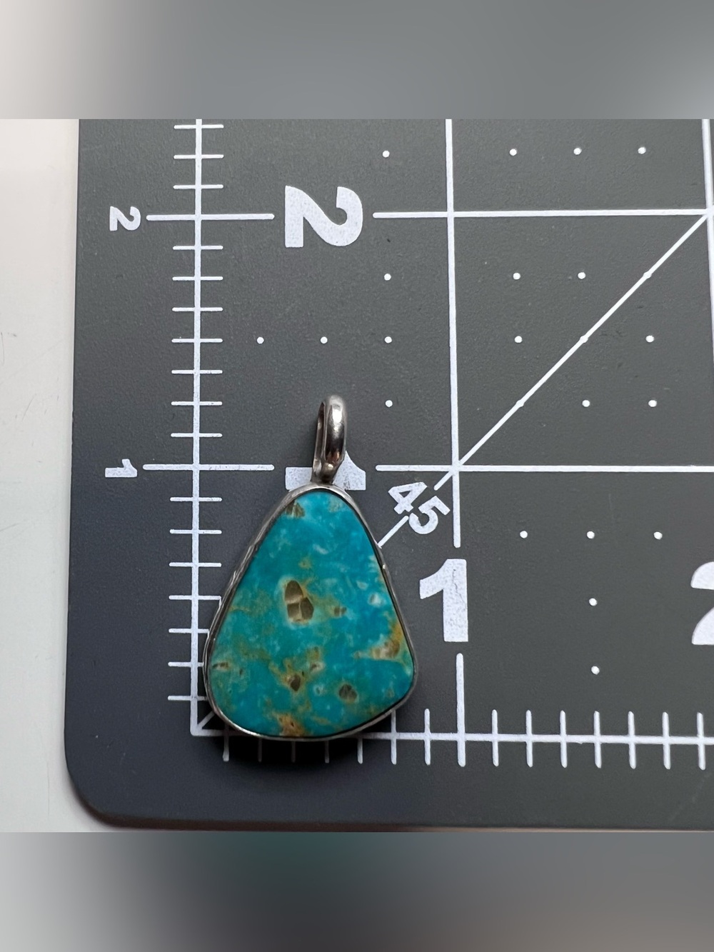 Sterling Silver Turquoise Pendant - Picture 7 of 7